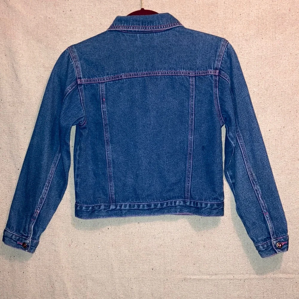 Vintage Girl’s Y2K Barbie denim jean jacket Embroidered Rhinestones 10-12 New